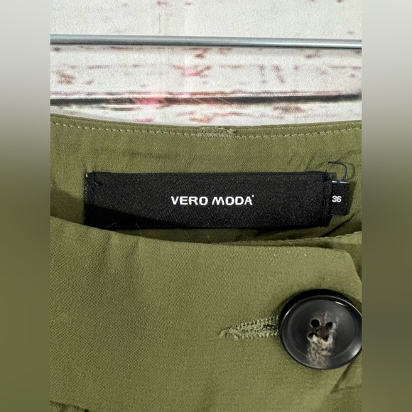 Vero Moda Tall Wide Leg Pants in Green size S(6) - Picture 3 of 10